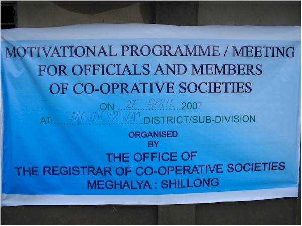 Programme at Mawkyrwat District/ Sub-division, Meghalaya